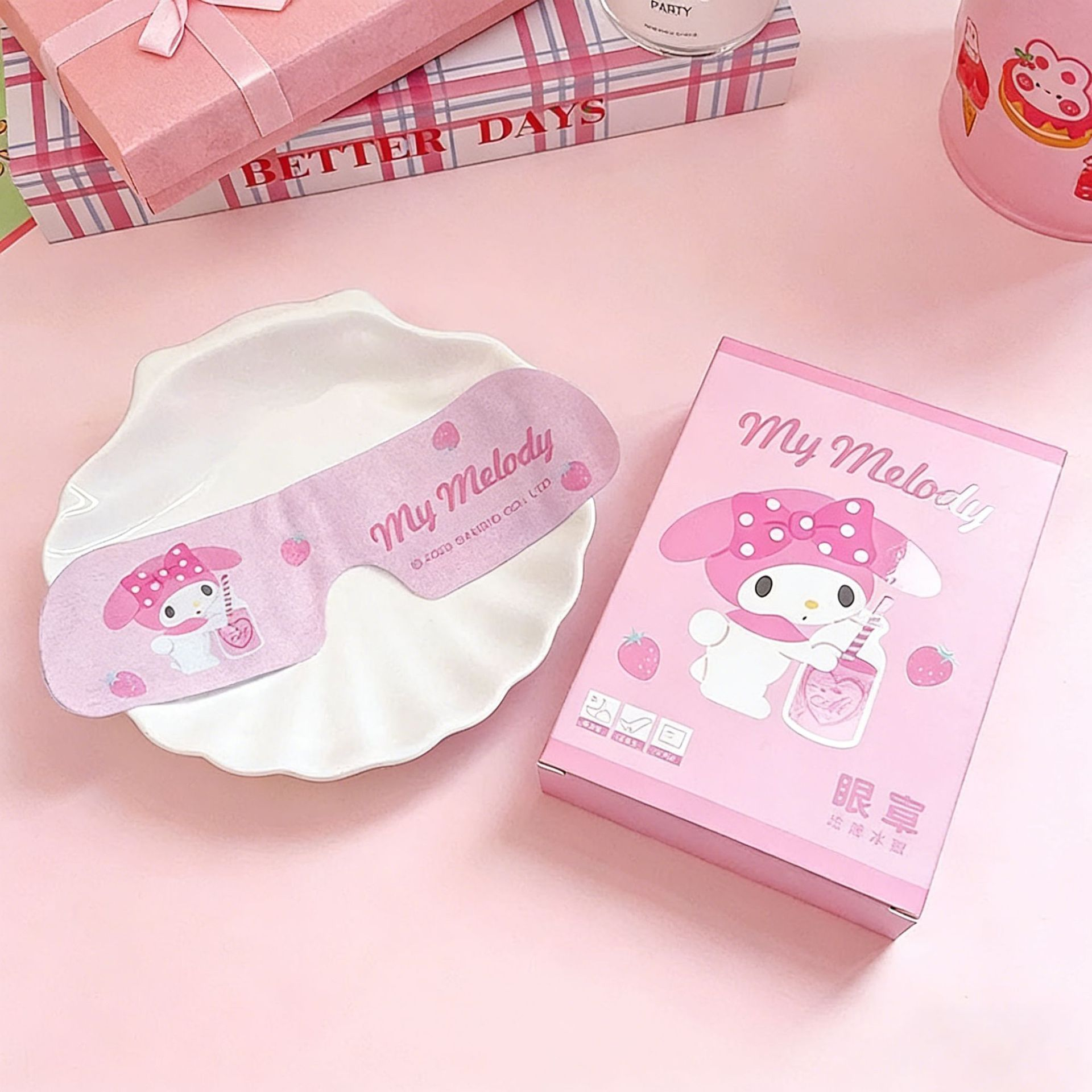 정식 삼리오 스팀 아이마스크, 냉찜질 아이마스크, 귀여운 카툰 아이패치, 눈 피로 완화용 쿨링 아이스 스티커 2