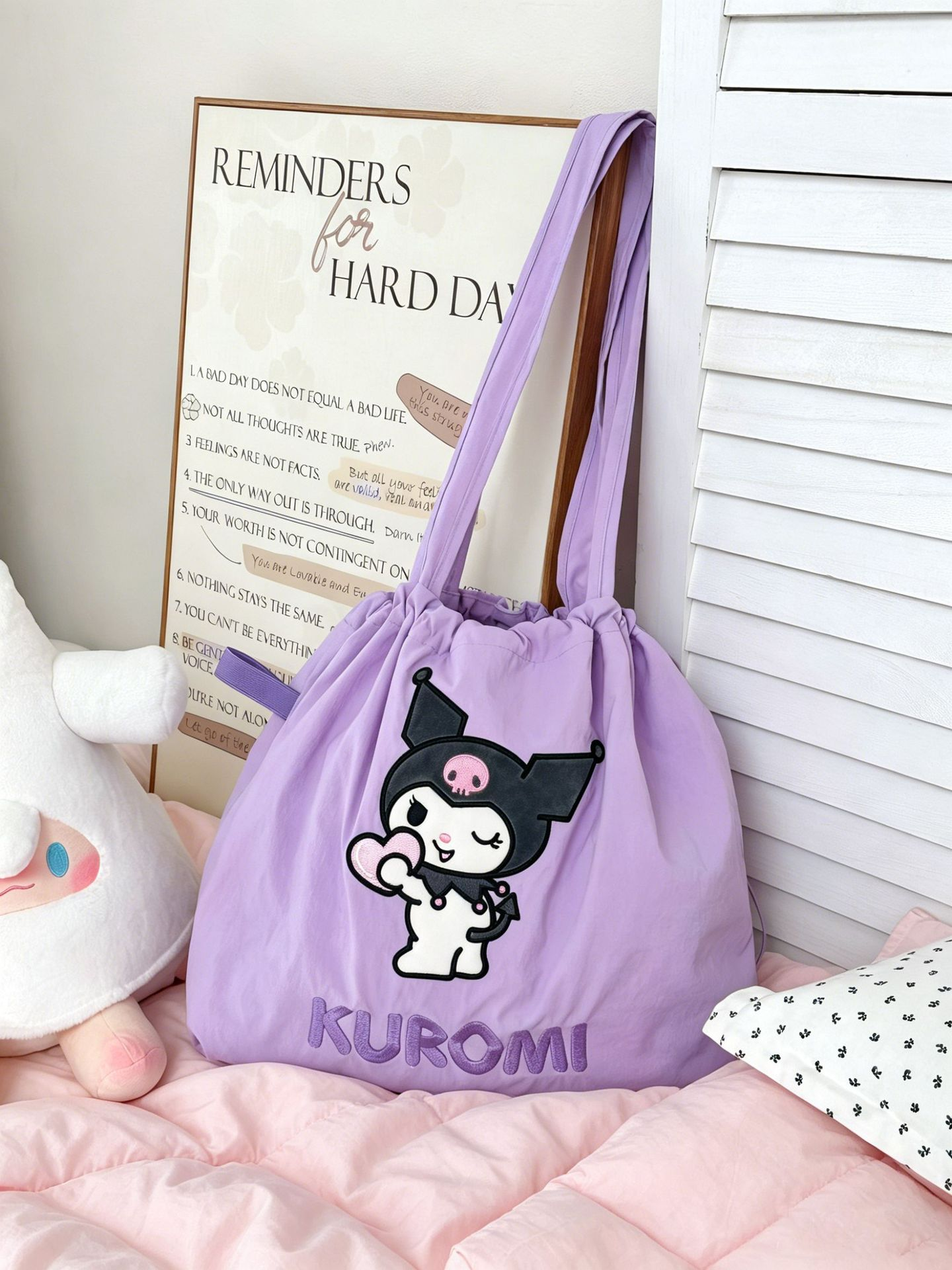 kitty猫2024新款帆布包可爱凯蒂猫大容量学生单肩包卡通手提袋女 2